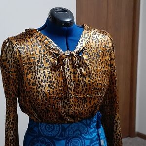 Leopard Satin Blouse